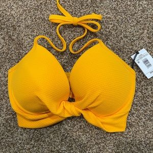 Deep yellow bikini top
